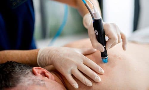 Hydrafacial Back Treatment Deeply cleanse, exfoliate, and refresh your back for smoother, radiant skin with our revitalising treatment, leaving you healthy and glowing. Book today by calling 0333 016 3500